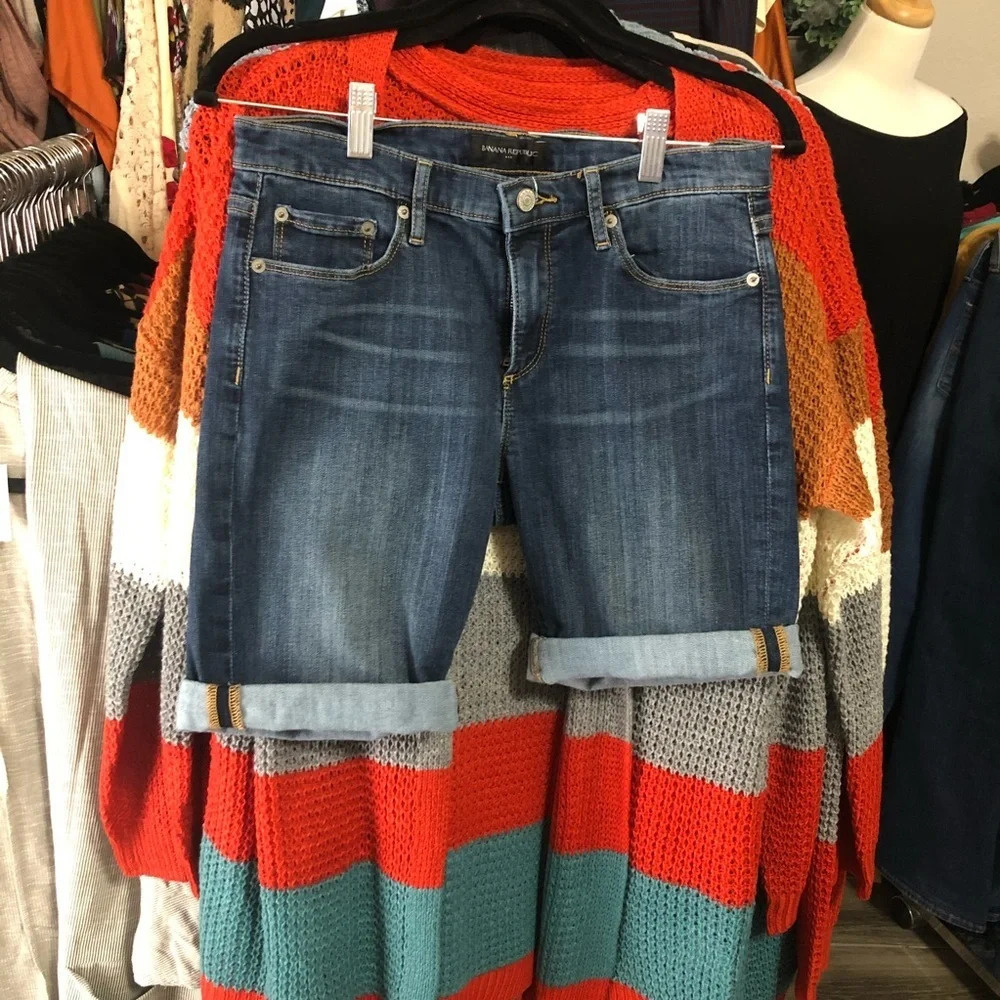 Banana Republic Denim shorts size 4 boho western preppy minimalist